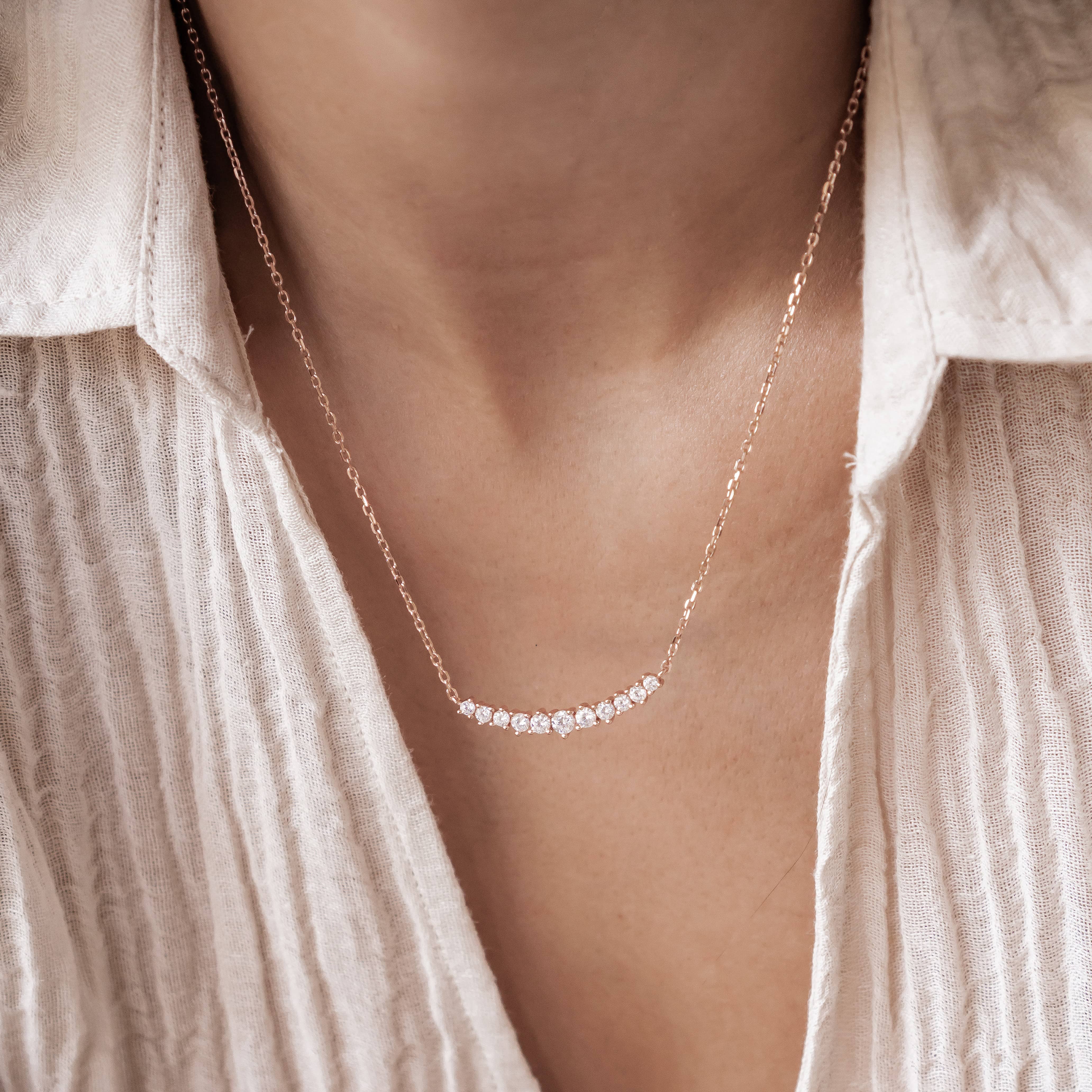 Tennis Glow Halskette aus Sterlingsilber